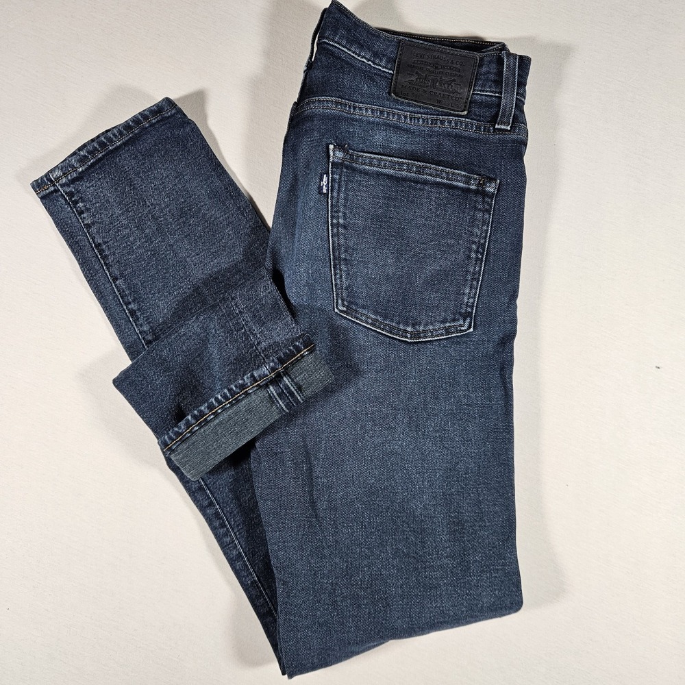 Levis 511 Mens Slim Selvedge Denim Jeans 33x34 Blue Medium Wash Tencel Refibra